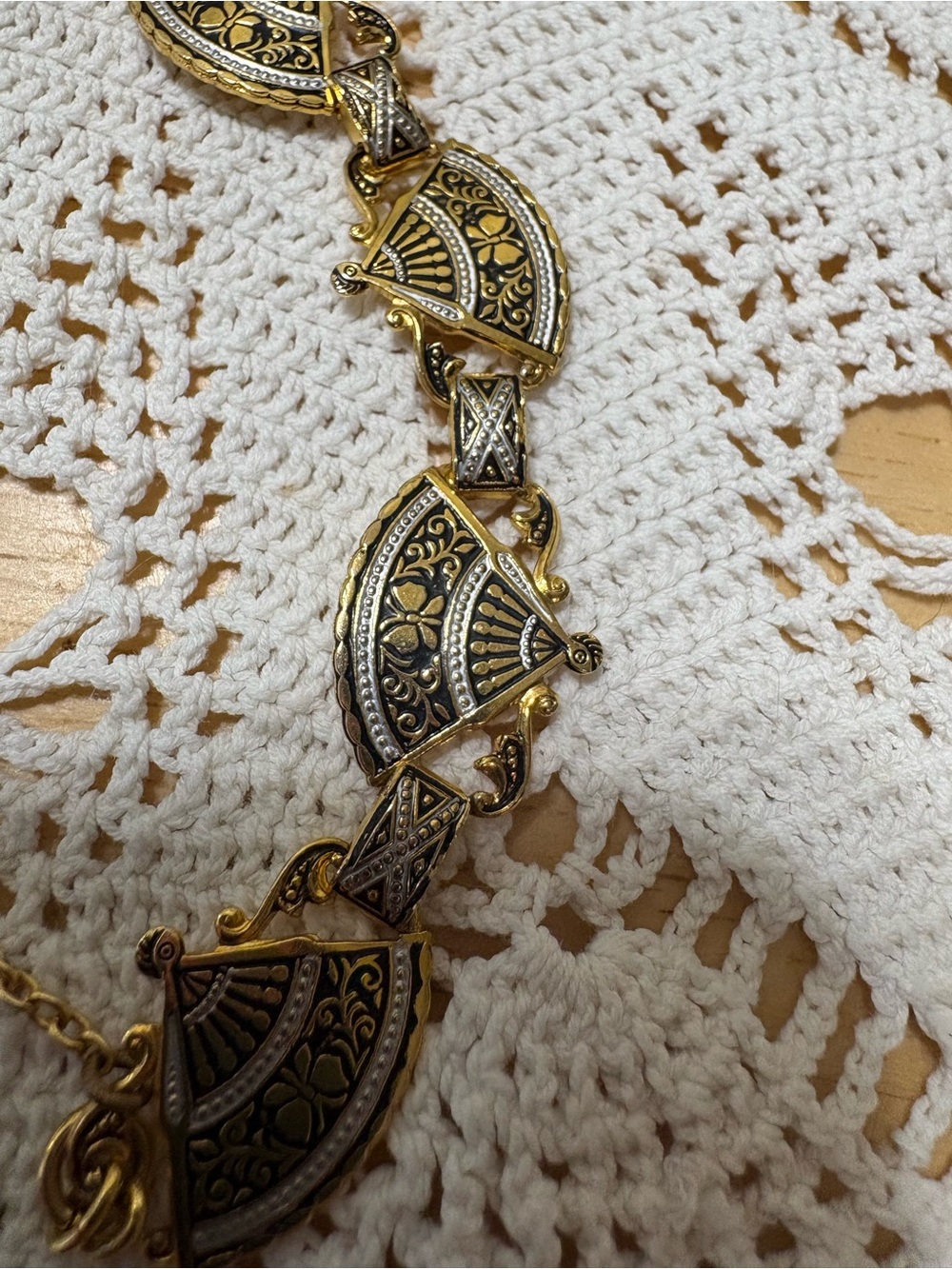 Vintage Spanish Fan Bracelet